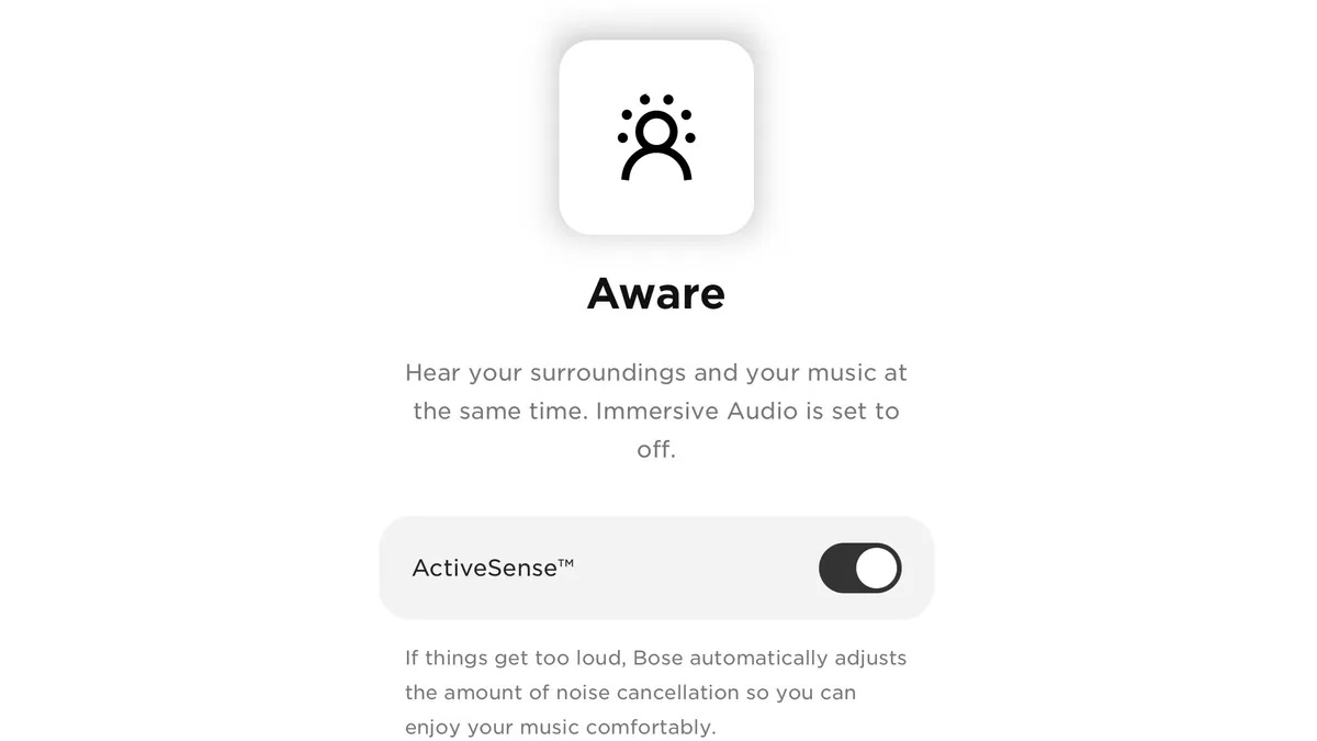 Bose QuietComfort Ultra Headphones AWARE-MODE